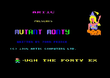 Mutant Monty (UK) (1984) screen shot title